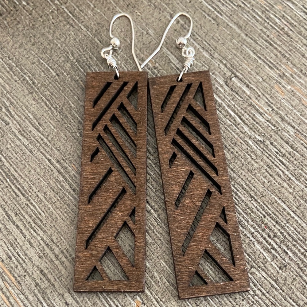 5/$10❤️❤️❤️NEW Handmade Geometric Wood Earrings